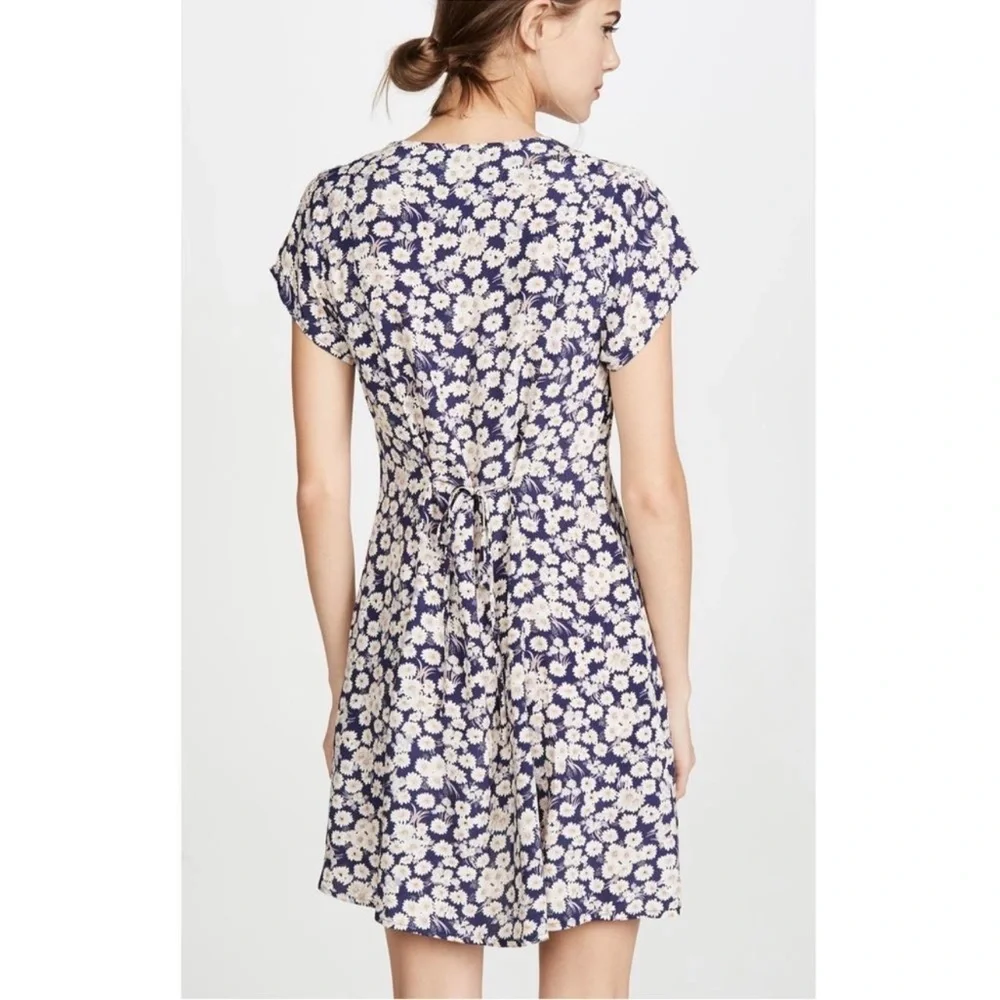 NWOT ROLLA'S Blue and Cream Floral Mini Dress - Picture 4 of 11